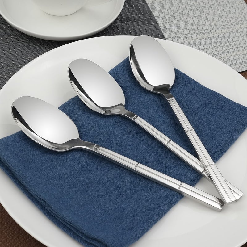 Lesbin 12-Piece Stainless Steel Dinner Spoons Table Spoons, 7.83-Inch - Image 3